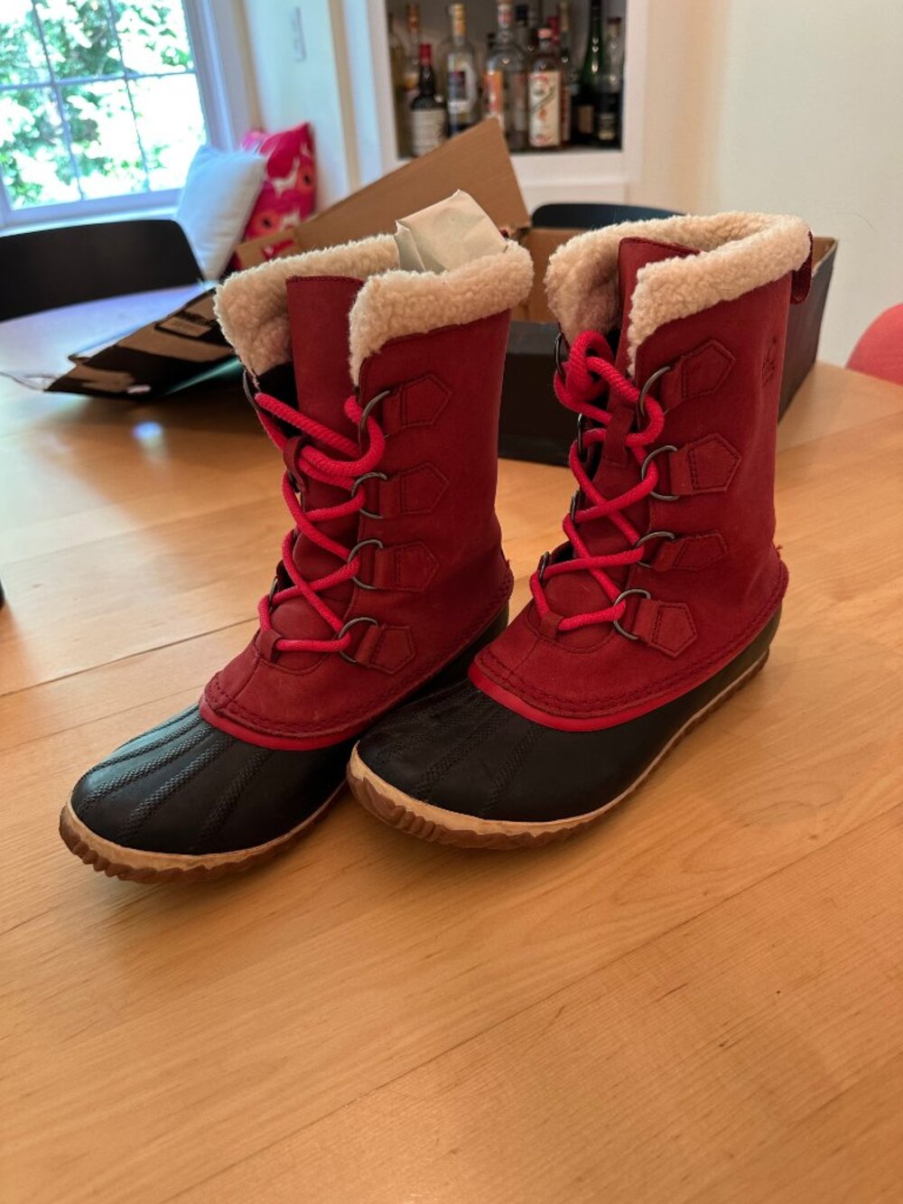 SOREL Caribou Slim - Red Element - Size Women's 9.5 - Picture 4 of 6